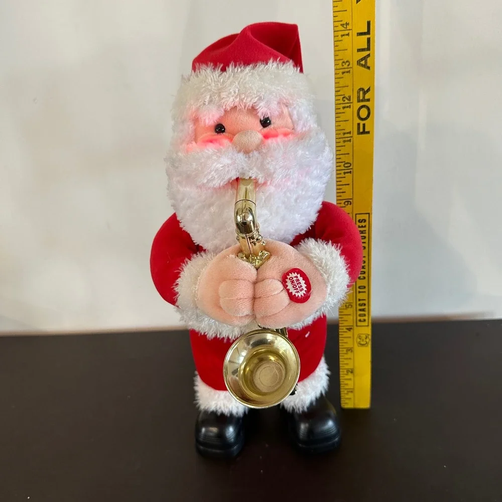 VTG RARE Animated Saxophone Santa Plays Have Yourself a Merry Little Christmas